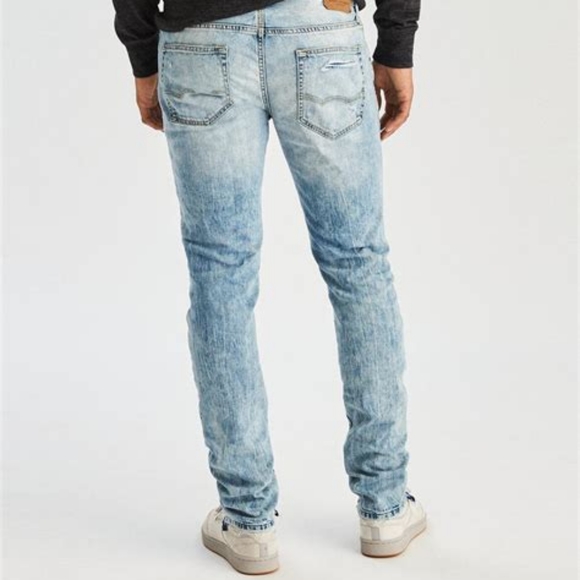 American Eagle Next Level Flex Distressed Skinny Jeans Size 30x33 - Picture 2 of 8
